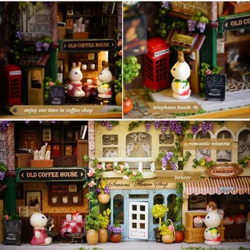 3D din Lemn DIY Manual Cutia de Teatru de Păpuși în Miniatură Cutie Într-Un Fericit Colț Mini Drăguț DIY Meșteșug Decor Asambla Kituri de Jucării
