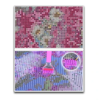3D DIY Diamant mozaic res mac Full Diamant Rotund broderie cusatura Cruce de flori Plină Piața Diamant tablou floral sticlă
