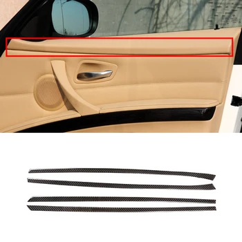 3D Fibra de Carbon Auto Interior Usa Decor Ornamental （moale）Pentru BMW 3 Series E90 2005-2012 Auto Interioare Accesorii Benzi 4 Buc
