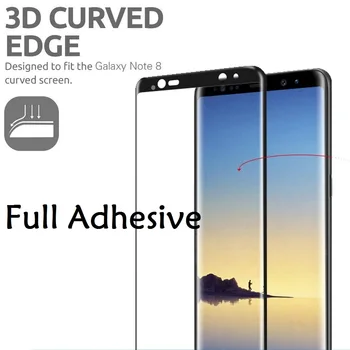 3D Full Adeziv S8 S9 Sticla Temperata Pentru SAMSUNG S8 Caz Prietenos Plin de Lipici Folie de protectie Ecran Pentru Galaxy S8 S9 Plus Nota 8