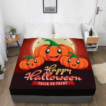 3D halloween lenjerie de Pat Cu Elastic Regina/Rege/Personalizate,Cearceaf pentru Copii/copilul/copiii,bufnita husa pentru Saltea 150/180/160x200cm
