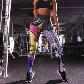3D Imprimate Jambiere de Compresie Femei de Desene animate de Înaltă Talie Subțire Respirabil Sală de Fitness Haine de Jogging Pantaloni de Yoga Femme