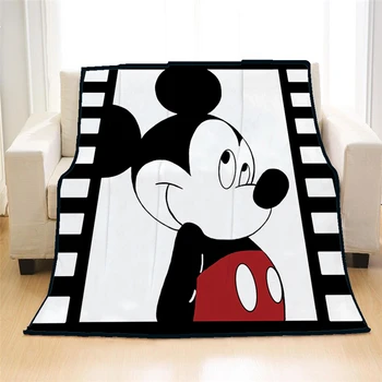 3D Imprimate Minnie Mickey Mouse Pătură Copii Pătură de Canapea Quilt Capac de Călătorie lenjerie de Pat Catifea Pluș Arunca Fleece Pătură, Cuvertură de pat