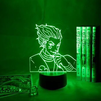 3d Lampa Hisoka Copii Lumina de Noapte Cadou Led cu Senzor Tactil Colorat Dormitor 3d Lampa Anime Hunter X Hunter Lumina Decor Cool Gadget-uri