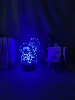 3D Lumina de Noapte Uzumaki Naruto si Hinata Hyuga Colorate Veioza pentru Dormitor Camera de Studiu Decor USB LED Lampa de Noapte lampă de noapte