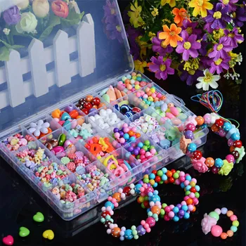 3D Manual DIY pline de culoare Margele de Cristal Fete Jucarii Set de Bijuterii Accesorii Meserii Jucărie de Învățământ pentru Copii Coliere Bratari