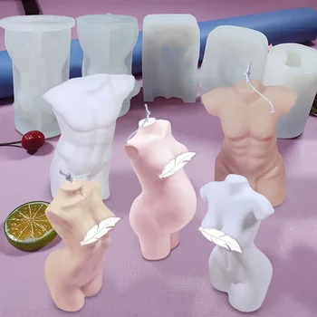 3D Model Uman Corpul Mucegai Silicon Corpului Feminin DIY Lumânare Mucegai Rupt Brațul Gol Arta Parfum Lumânare Parfum Lumânare Face Mucegai