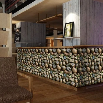 3D, Retro, Rustic Piatra Tapet PVC Impermeabil Perete Rola de Hartie 3D Rock Autocolante de Perete Restaurant, Snack Bar Decor