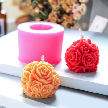 3D Rose Flori de Mucegai Silicon DIY Lumânare Mucegai Aromoterapie Ceara Gips Matrite Sapun Forma de Tort de Ciocolata Matrite Decoratiuni de Nunta