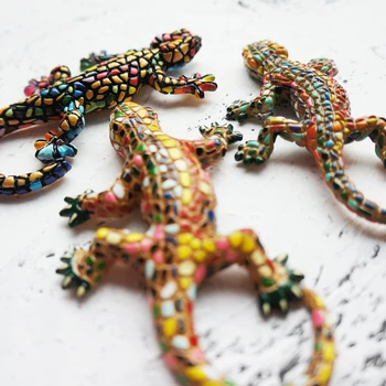 3D spaniolă Republica Dominicană Turism Comemorative Mozaic Șopârlă Gecko Frigider Magneți de Frigider Autocolant pentru Decor Acasă