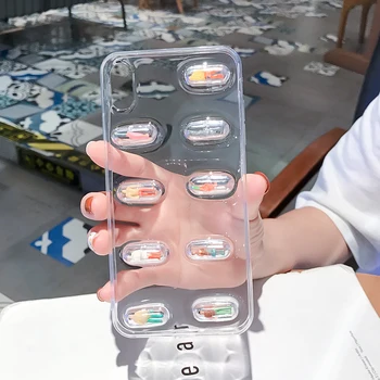 3D Stereoscopic Telefon Caz Pentru iPhone 11 Pro Max 6s 7 8 Plus de Desene animate Pastila Bărbați Telefon Acoperă Pentru iPhone XS MAX XR X Transparent TPU
