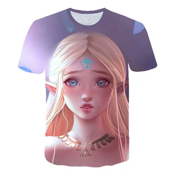 3D T-shirt Fată Băiat Joc Legenda Tricou de Imprimare 3D gură de Sălbăticie Băieți/ Fete Tricou Streetwear Zelda Topuri