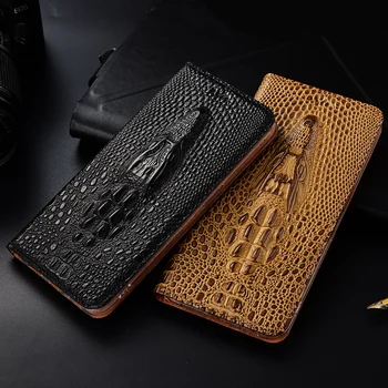 3D Textura de Crocodil Telefon Caz Pentru LG G6 G7 G8 G8S V30 V40 V50 ThinQ K40 K40S K50S Piele Flip Stand pe Capacul Telefonului Sac