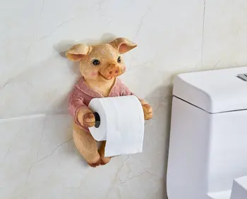 3D Titularul de Hârtie Igienică Toaletă Igiena Rășină Tava Gratuit Pumn de Porc Mână o Cutie de șervețele de Hârtie de uz Casnic Suport pentru Prosop Tambur Mosor Aparat