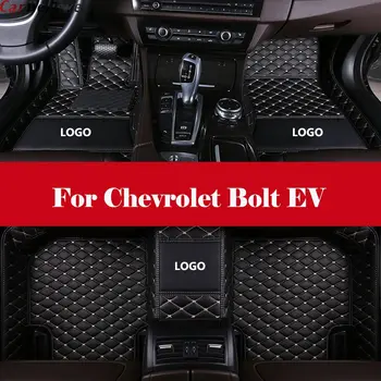 3D Toate-Vreme Masina Picior Mat Impermeabil de Piele Covorase de Linie + Broderie LOGO Pentru Chevrolet Bolt EV