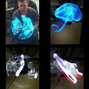 3D Wifi Holograma Proiector Led Fan Holografic Publicitate Sprijin Mașină Comune Formate Video, Animații și Afișează Imaginea