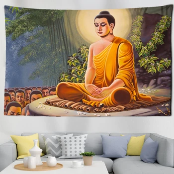 3dreligion cultura tapiserie de perete Buddha covor de perete noptiera bord dormitor hippy psihedelice tapiserie copac peisaj Boem d