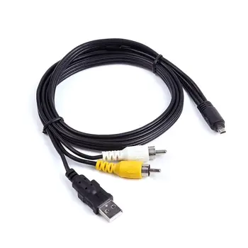 3in1 Incarcator USB +Date +O/V, Cablu TV Pentru Sony Cybershot DSC-W810 DSC-W830 Camera