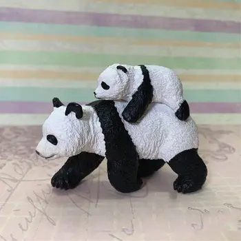 3inch Simulare Pădure Sălbatică Panda Animale de Plastic Mini Figura Model de Jucării Pentru Copii
