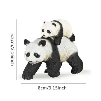 3inch Simulare Pădure Sălbatică Panda Animale de Plastic Mini Figura Model de Jucării Pentru Copii