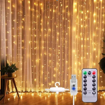 3M CONDUS Lcicle Șir de Lumini de Control de la Distanță USB Cortina Ghirlanda Lampa de Crăciun Zână Lumini Interior Dormitor Acasă Pentru Nunta/Petrecere