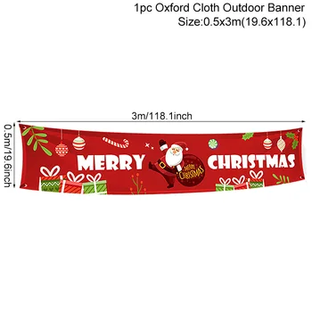 3M Crăciun Fericit Banner Oxford Pânză Agățat Bannere Decoratiuni de Craciun Pentru Casa Magazin în aer liber Banner Flag Navidad Anul Nou