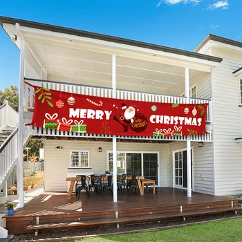 3M Crăciun Fericit Trage Pavilionul Banner de Craciun Perdea Ușă Agățat Bannere Pavilion Petrecere în aer liber Ornamente Decor