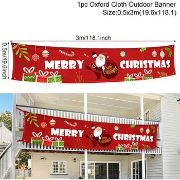 3M Crăciun Fericit Trage Pavilionul Banner de Craciun Perdea Ușă Agățat Bannere Pavilion Petrecere în aer liber Ornamente Decor