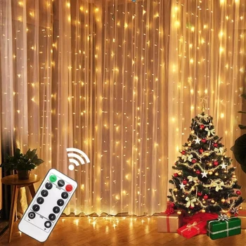 3m LED Șir de Lumini de Crăciun Decor Perdea de Lumini Șir de Crăciun Lampa Pentru Anul Nou Petrecere de Nunta Cortina Decoratiuni de Gradina