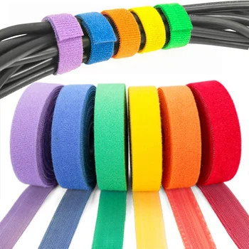3Meters/Rola 20MM Scai Bandă Auto-Adezivă de Culoare Fixare Bandă Puternic Cârlige, Bucle de Cravata Cablu Reutilizabile Magic de Stocare Bandă
