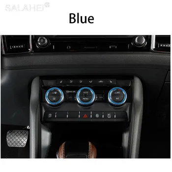 3pc Aliaj de Aluminiu Aer Condiționat Buton Capac Decorativ Inel Pentru Skoda Kodiaq Korok GT Car Styling Interior Accesorii