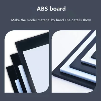 3pcs ABS bord, model de material 100x200mm Alb și negru, în diferite grosimi trompetist kituri model de plastic primaris space marine