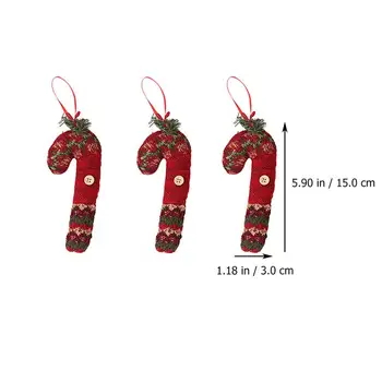3pcs Agățat Ornamente Trestie de Bomboane de Crăciun Elegant Minunat Pandantive Suspendate Decoratiuni pentru Petrecerea de Crăciun Copac