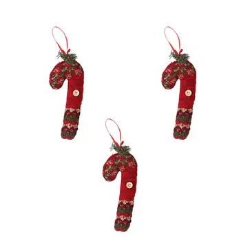 3pcs Agățat Ornamente Trestie de Bomboane de Crăciun Elegant Minunat Pandantive Suspendate Decoratiuni pentru Petrecerea de Crăciun Copac
