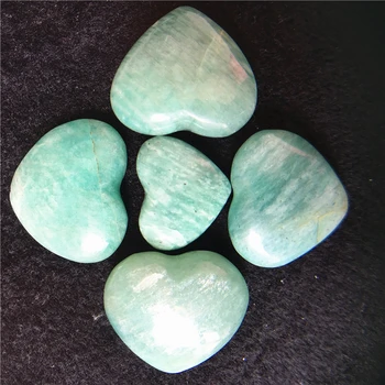 3pcs calitate de cristal bijuterie inima reiki chakra în formă de inimă albastră amazonite cristal DIY