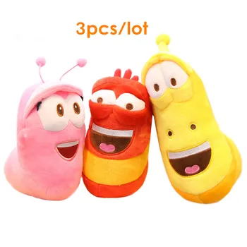3pcs/lot coreean Anime Distractiv de Insecte Slug Creative Larva Jucării de Pluș Drăguț Umplute Worm Păpuși pentru Copii Cadou de Ziua Hobby-uri