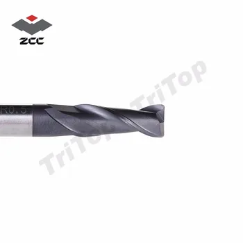 3pcs/lot ZCC.CT GM-2R-D6.0 R0.5 Carbură Cimentat 2-flaut R end mills cu drept coadă 6.0 mm Instrument cu diametrul de 0,5 mm Raza