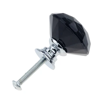 3Pcs/o Mulțime Mâner Sertar 30x30mm Cristal de Diamant Mâner Ușă de Cabinet Mâner Mâner Cabinet Ocupe de Vermiculit Negru