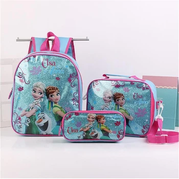 3pcs printesa Disney rucsac copii masa de prânz Elsa sac de creion desene animate cazul Congelate geantă de mână fată băiat sac de cadouri pentru elev de școală