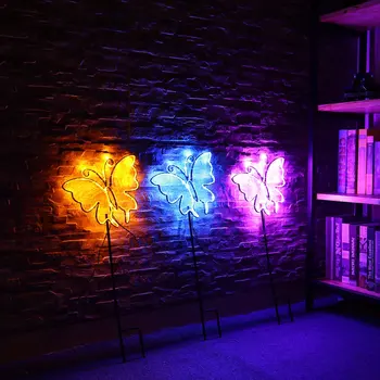 3pcs/set Fluture Neon Lumini Bar de Cafea Murală Meserii Semn de Neon Lampa de Noapte Camera Acasă Festival în aer liber/Interioară Decor