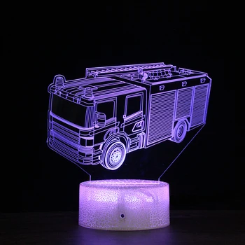 3W Control Tactil 3D LED Lumina de Noapte Desene animate Schimba Culoarea masinii Masă Lampă de Birou Xmas Decor Acasă Cadouri Minunate Pentru Copii