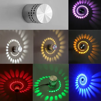 3W Minimalist Modern de Perete LED Lumină în Spirală Tranșee KTV Decor de Economisire a Energiei
