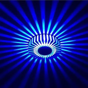3W Soare în formă de lampă de perete din Aliaj de Aluminiu Astigmatism lampa Monocrom pline de culoare a sursei de lumină pentru baruri sala Coridor decor