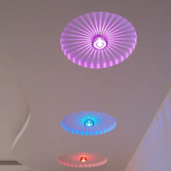 3W Soare în formă de lampă de perete din Aliaj de Aluminiu Astigmatism lampa Monocrom pline de culoare a sursei de lumină pentru baruri sala Coridor decor