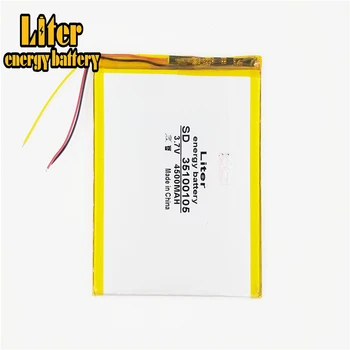 3Wires 3.7 V 4500mAH 35100105 polimer litiu-ion baterie de 8 inch 9 in PC-ul tabletă(tablet computer personal)