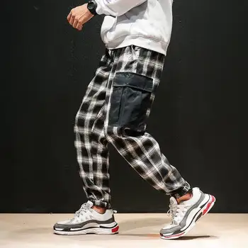 3XL Moda Vintage Jogging Pantaloni 2019 Mens Streetwear Pantaloni sex Masculin Hip hop Pantaloni Carouri Japonia Primăvară Pantaloni Salopete Masculi