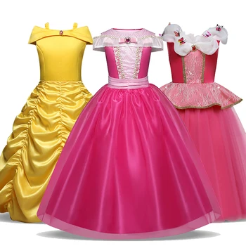 4-10 Ani Fantezie Pentru Copii Printesa Rochie Pentru Halloween Cosplay Costum Rochie De Umăr Lungime De Glezna Fete Haine