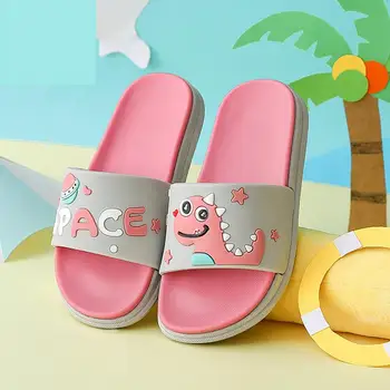 4-18y Copii Papuci de Vara Baieti Si Fete Flip-Flops Pantofi Tocuri Plat Anti-alunecos Desene animate Fund Moale Pantofi pentru Copii H15