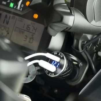 4.2-Un Aluminiu Motocicleta LED Dual USB Încărcător pentru BMW R1200GS R1250GS LC Încărcător pentru Triumph Tiger Pentru Ducati Multistrada 1200