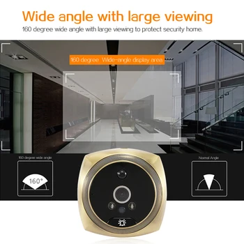 4.3 inch Digital Vizor Usa 160 Grade Vizeta Ușii Camera Viewer IR Interfon Vizuale în aer liber Clopot Ușă